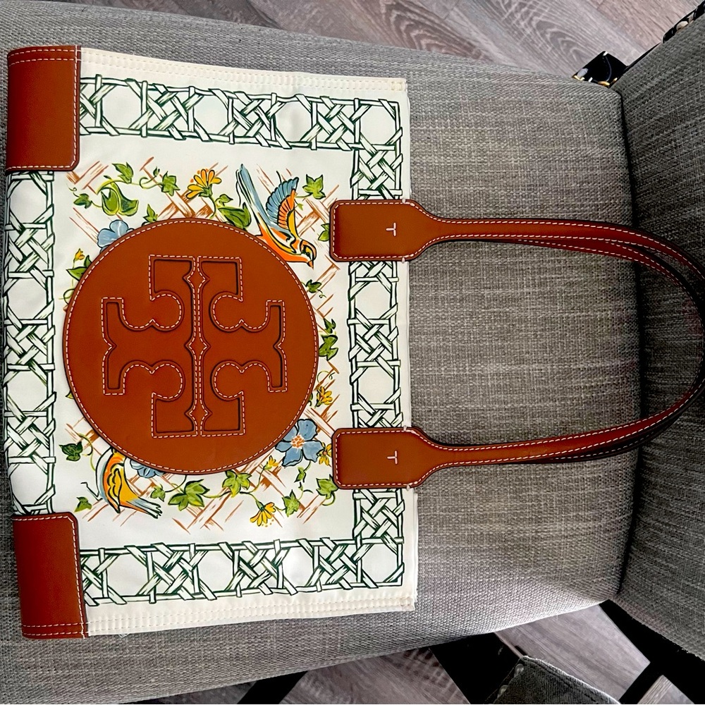 Beautiful Tory, Burch, and bag with Tilly birds, and then